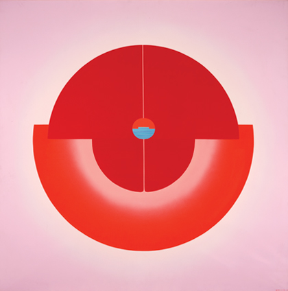 이성자, <음과 양 7월, 75>(1975), 캔버스에 아크릴릭, 200x200cm