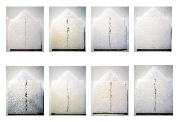조소희, <편지 - 시간, 공간, 자유, 문장부호, 무거움, 가벼움, 예술가, 예술>, 2011~2012