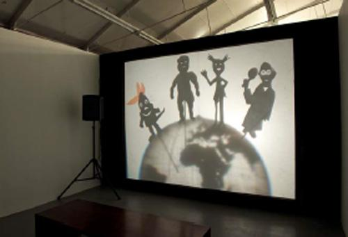 Installation view, Xijing Men, This is Xijing – Journey to the West (Liverpool), 2008, Single channe