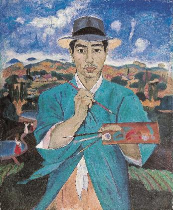 Lee Quede, <Self-portrait in Traditional Coat>, 1940s, Private collection