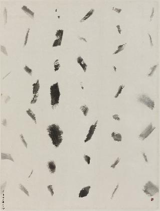 점의 변주, Point Varition, 1962, 한지에 수묵, Ink on rice paper, 166.3x126