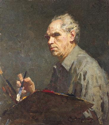 Pen Varlen, <Portrait of the artist Oleg Eremeev>, 1983