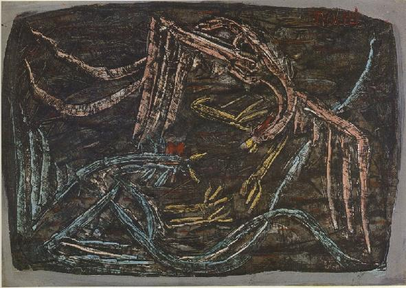 이중섭, <투계>, 1955, 국립현대미술관 소장