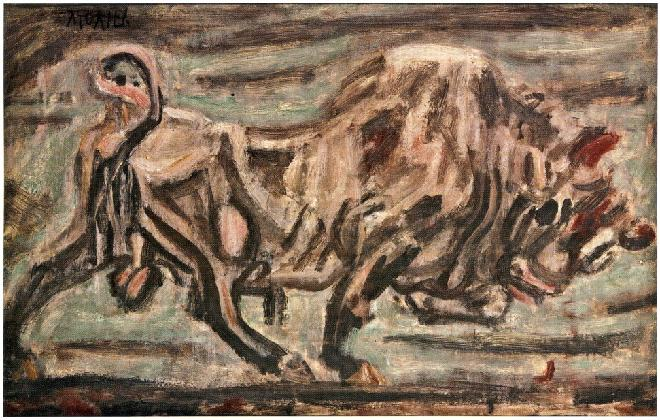 李仲燮,《牛》，1955年左右, 首尔美术馆馆藏