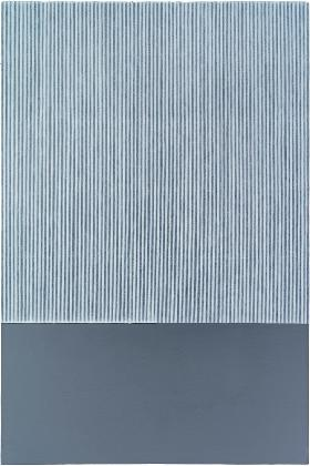 박서보, <묘법 No.071021>, 2007, 캔버스에 한지, 혼합재료, 195x130cm