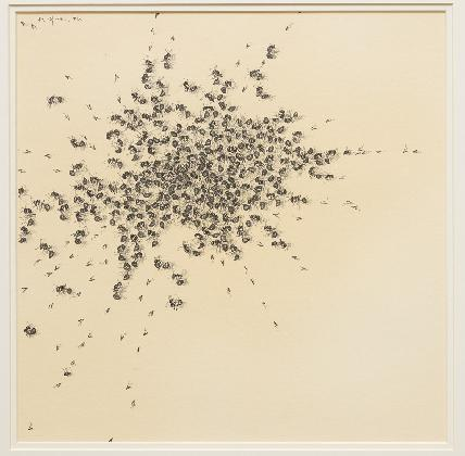 원석연, <개미>, 1976, 종이에연필, 33.5X33