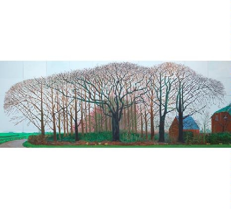 데이비드 호크니, <와터 근처의 더 큰 나무들 또는 새로운 포스트>, 2007