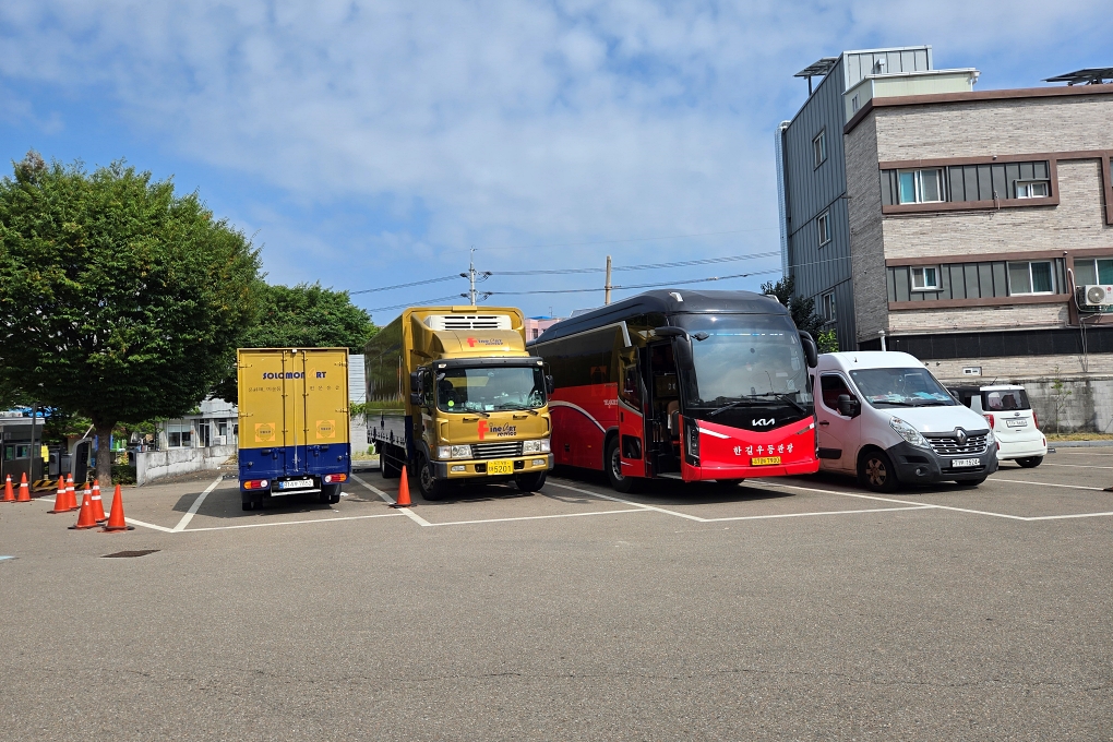 Large Bus Parking Lot Overview