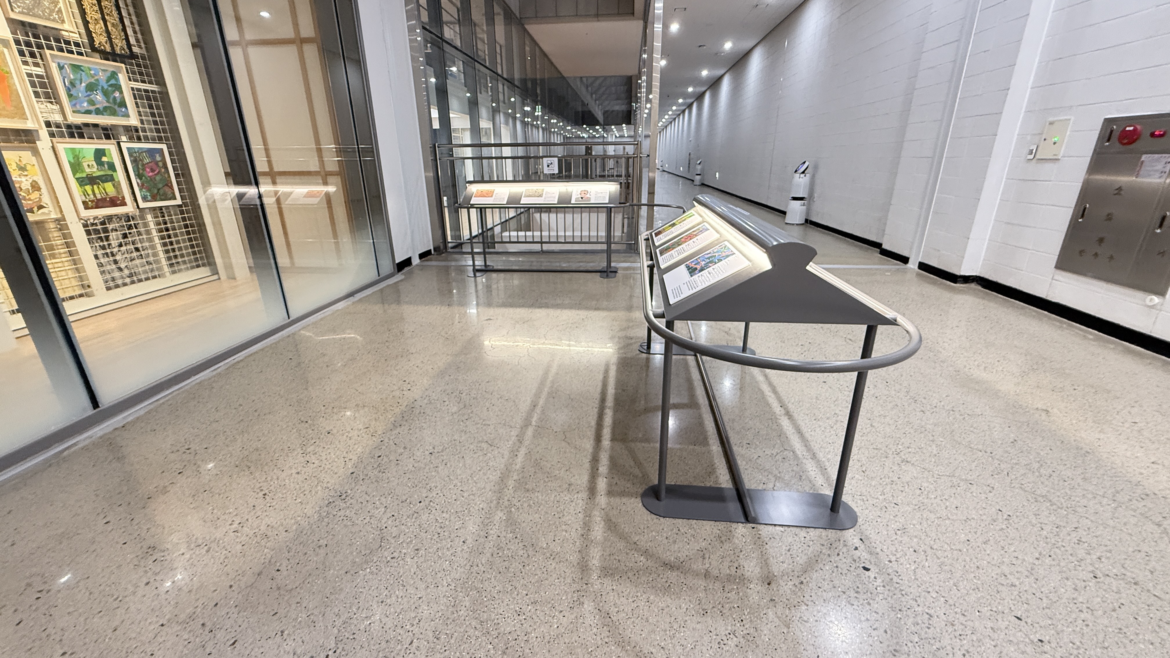 Exhibition view of Touch and Watch, a tactile and auditory art appreciation space