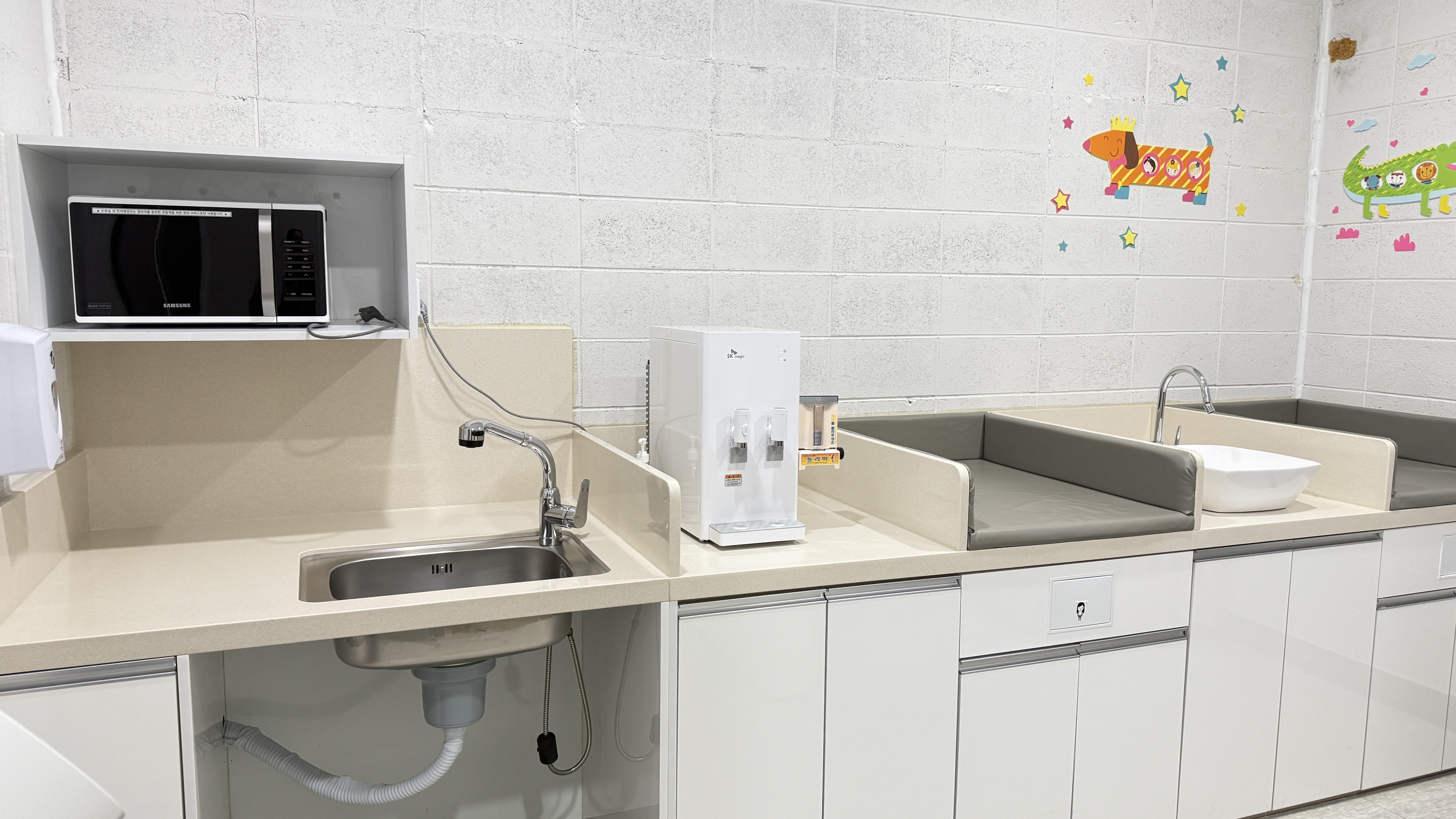 Gas Stove and Sink Facilities in the Baby Care Room