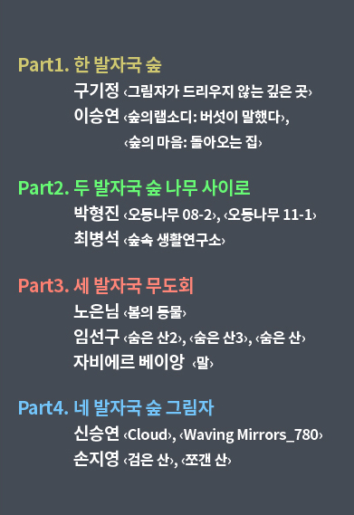 어린이미술관에 있는 시설안내로 앤드워홀, 홍승혜, 서세옥, 이미주, 리사박, 최호철, 김유선, 김지수 전시룸에 대한 위치 안내를 하고 있습니다.