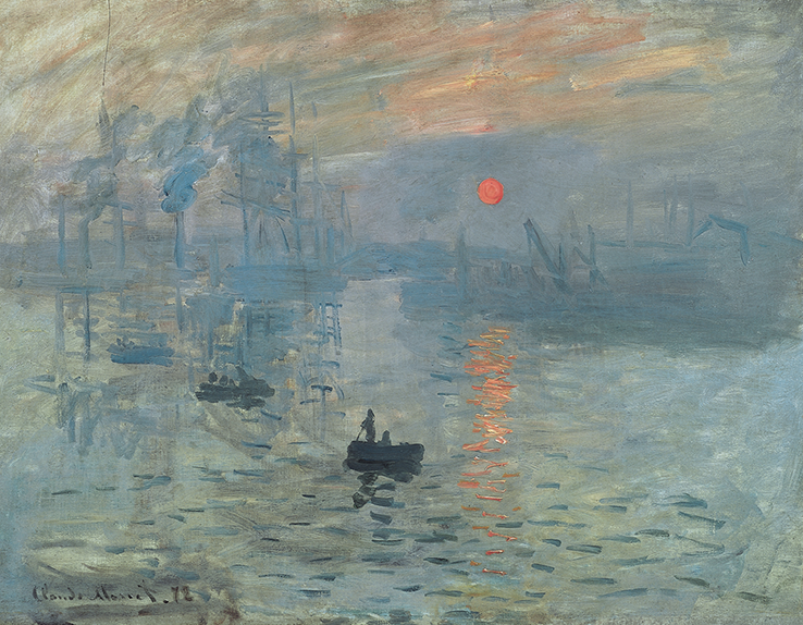 클로드 모네, ‹인상, 해돋이(Impression, Sunrise)›(1872)
캔버스에 유채, 48x63cm, 파리 마르모탕 미술관.