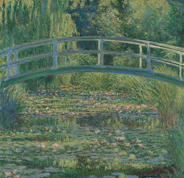 클로드 모네, ‹수련이 있는 연못(The Water-Lily Pond)›(1899)
캔버스에 유채, 88.3x93.1cm, 런던 내셔널 갤러리.