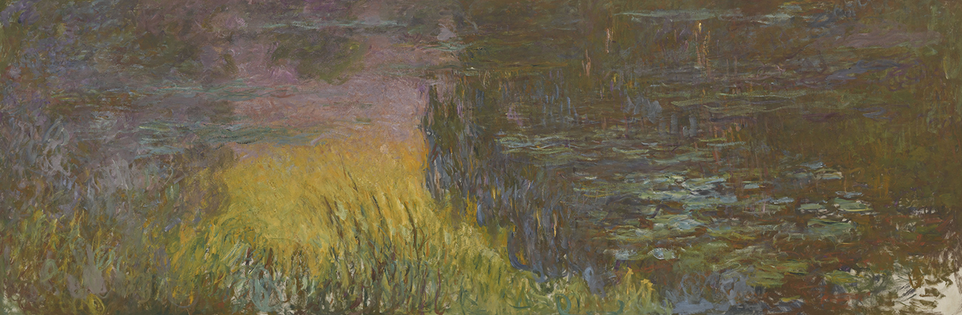 클로드 모네, ‹수련-석양(The Water Lilies–Setting Sun)›(1920~26)
캔버스에 유채, 200x600cm, 파리 오랑주리 미술관.