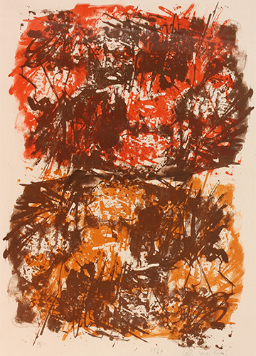 김윤신, ‹예감› (1967) 70x50cm, 종이에 석판화, 작가 소장