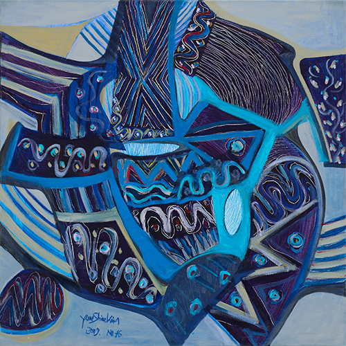 김윤신, ‹내 영혼의 노래 2009-16› (2009) 캔버스에 유화 물감, 80x80cm, 국립현대미술관 소장