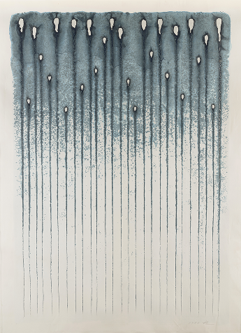 권영우, ‹무제› (1985) 한지에 구아슈, 먹, 224 × 170cm, 국립현대미술관 소장