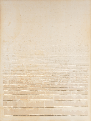 권영우, ‹74-9› (1974) 패널에 한지, 160 × 121cm, 국립현대미술관 소장