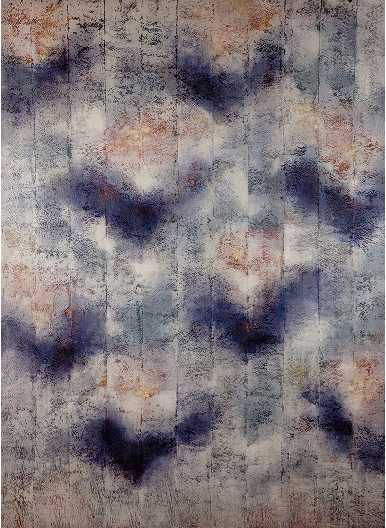 방혜자 ‹비상› (2000) 부직포에 천연 안료, 197x144cm 랄린 라흐마트 샤 소장 프랑수아즈 리비네크 갤러리 제공 사진 © 정재준