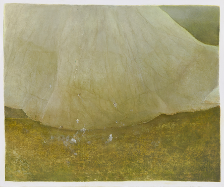 이해민선, ‹바깥› (2026) 인화지 위에 아크릴릭, 150x180cm, 작가 제공, 사진: 김익현
