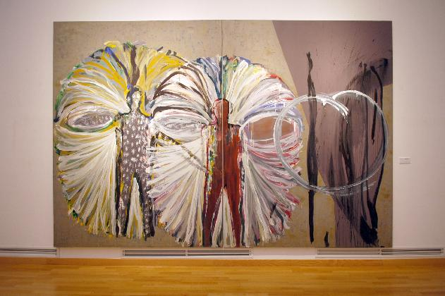 이건용, <신체드로잉(천사들)>,1997