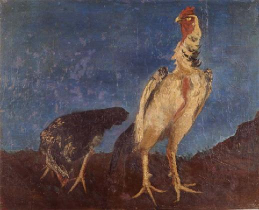 Kim Yong-joo, <Fighting Cocks(Defense)>, 1940