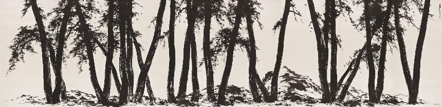 Moon Bongsun, <Pine Forest - The Three Royal Mausoleum in Kyungju>, 2012