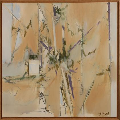 김병기, <웨체스터의 뒷마당>,  1993, 캔버스에 유채, 개인소장
