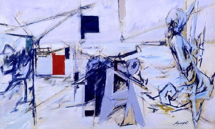 김병기, <센강은 흐르고>, 1992, 캔버스에 유채, 개인소장