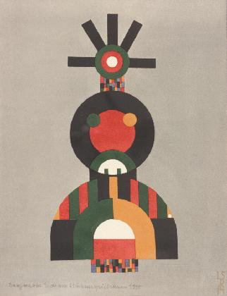 로타르 슈라이어, <연극 <남자>의 마스크>, 1920, 바우하우스 데사우 재단