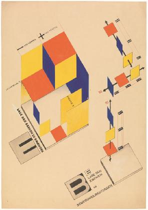요스트 슈미트, <기계적 무대> 층별 상대위치, 1925, 바우하우스 데사우 재단