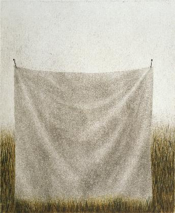 황규백, <White Handkerchief on the Grass>, 1973