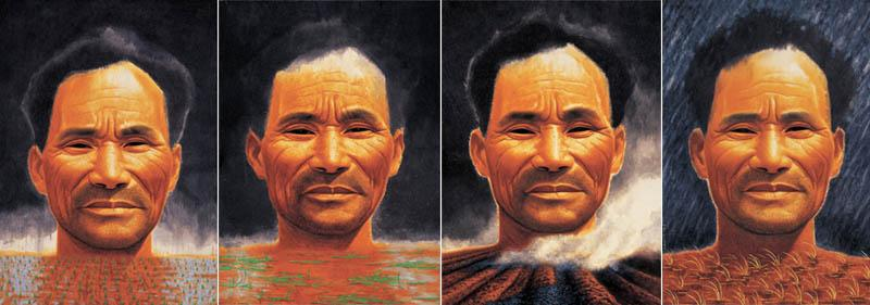 이종구, 대지-모내기, 여름, 가을, 겨울, 1997-98