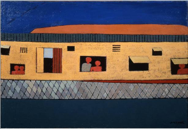 キム・ファンギ、掘立小屋、1951、キャンバスに油彩