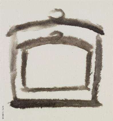어머니와 아들, Mother and Child, 2000년대, 닥종이에 수묵, Ink on mulberry paper, 45×43cm