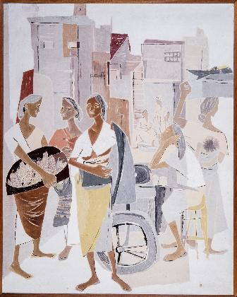 박래현, <노점>, 1956