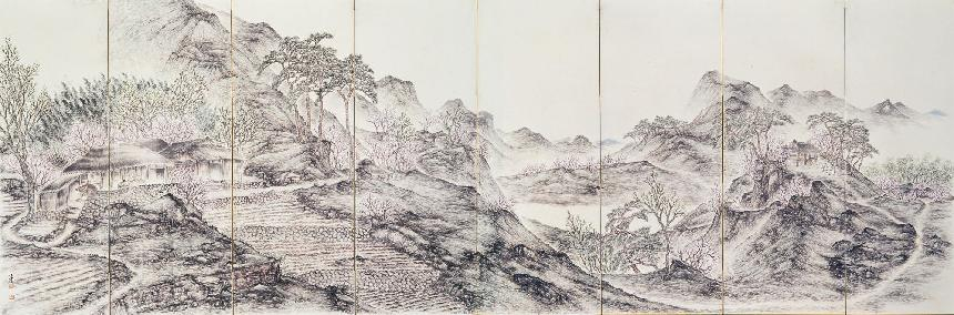 변관식, <춘경산수春景山水>, 1950년대