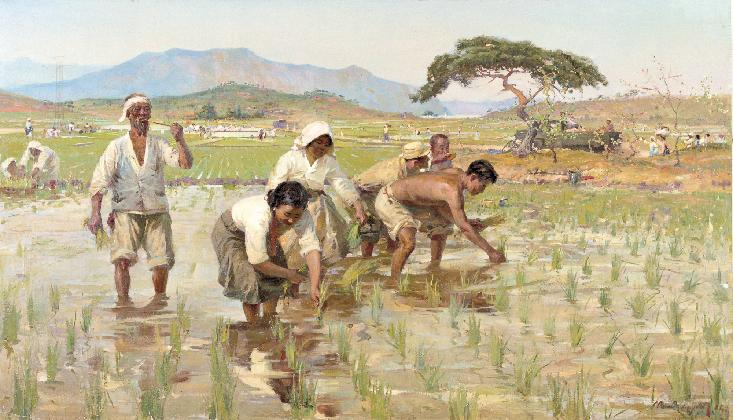 Pen Varlen, <Rice planting>, 1955