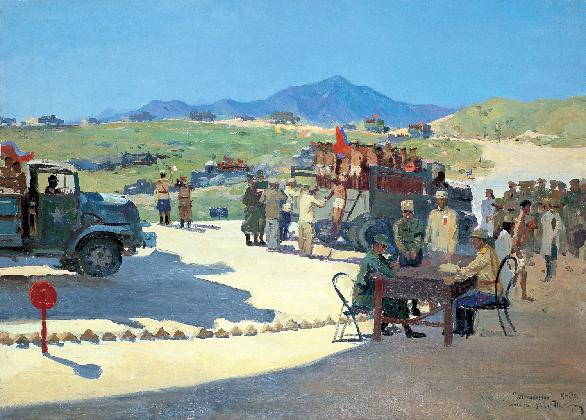 Pen Varlen, <Repatriation of North Korean prisoners of war at Panmunjom(JSA)>, 1953