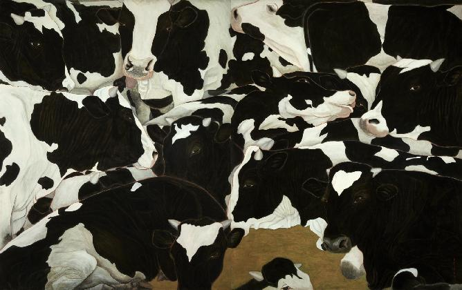 Lee Sookja, <Brindle Cows 1, 2>, 1987