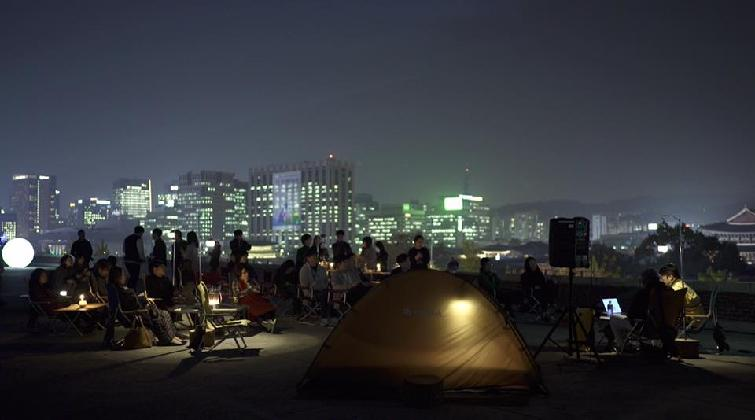 보이드커넥션+옥상달빛 페스티벌, <옥상 캠핑> 전경