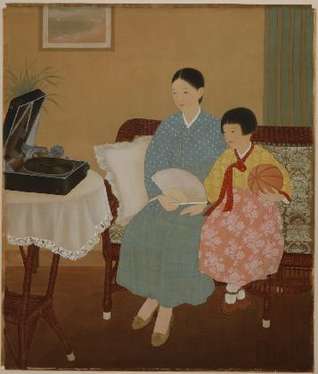 김기창, <정청(靜聽)>, 1934