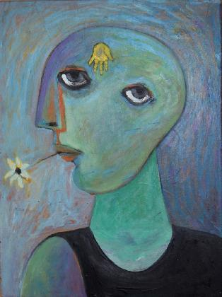 Ahmed Morsi, <Woman's head>, 1972 (Lender: Sharjah Art Foundation)