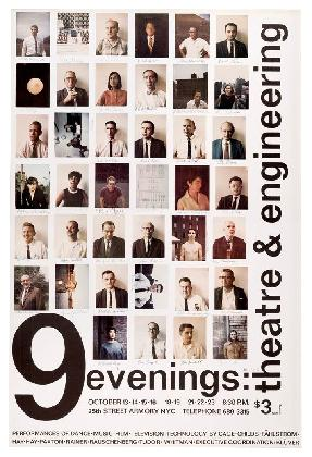아홉 번의 밤: 연극과 공학(1966)의 공연 포스터, 클뤼버/마틴 아카이브