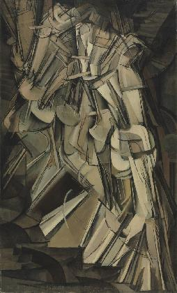 <階段を降りるヌード(No.2)>、1912、フィラデルフィア美術館所蔵、©Association Marcel Duchamp/ADAGP, Paris-SACK, Seoul, 2018