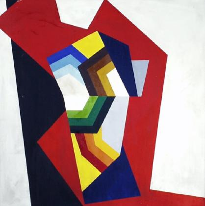 하종현, 〈도시 계획 백서〉, 1970, 캔버스에 유채, 80×80㎝