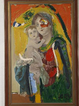 <세속의 마리아>, 1960, 캔버스에 유채, 81.5 x 51 cm, 욘 뮤지엄 소장