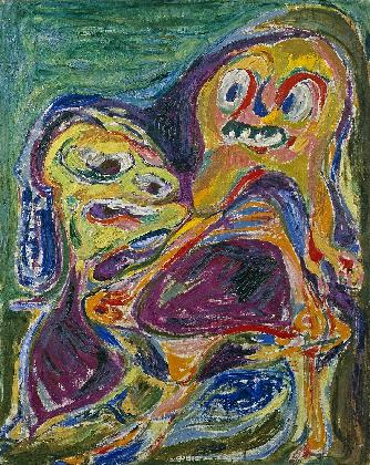 〈Résistance Masculin〉, 1953, Oil on canvas, 99 x 78 cm, Museum Jorn Collection