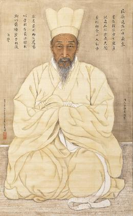蔡龙臣, <田愚肖像>, 1920, 绸缎彩色画, 95 × 58.7 cm, 个人收藏。