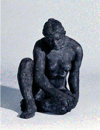 KWON Jinkyu(1922-1973), Seated Woman, unknown, Terra-cotta, 21×21×28㎝ 